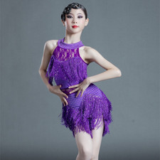 Mädchen Tanz Kleid Fransen