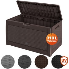 CASARIA Gartenbox UV-beständig 310L Haltegriffe Rollen Terrasse Balkon Kissenbox