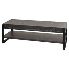 B-Ware TV-Rack MCW-L53, Lowboard TV-Tisch, Metall 42x120x44cm, Marmor-Optik grau