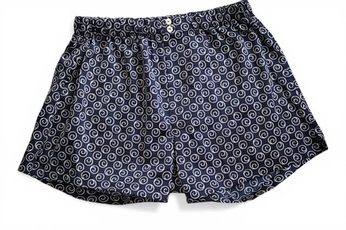 Dunkelblaue satin boxershorts - satin,