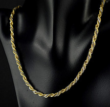 Kette Gold Silber Kordelkette Vintage Metall - elegant & schön glänzend