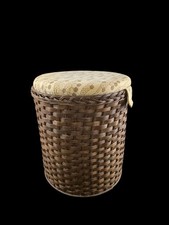 Vintage Wäschekorb Sitzhocker