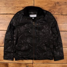 Vintage Marc New York Lederjacke M Bomber Schwarz