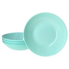 MamboCat 6x Mint Suppenteller 420ml Ø 20,3 cm Glas Teller tief Salat Pasta