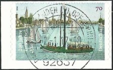 3279 , Dampfschiff Weser , auf Folie , gest. Vollstempel WEIDEN , vom Ersttag