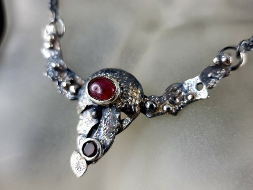Kette silber 925 rubin - kette, &