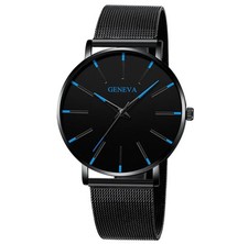 Herren & Damen Quarz Armband Uhr - Minimalist/Student/Eleganz - Schwarz - NEU