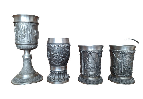 Zinnbecher für schnaps 2 - zinnbecher,