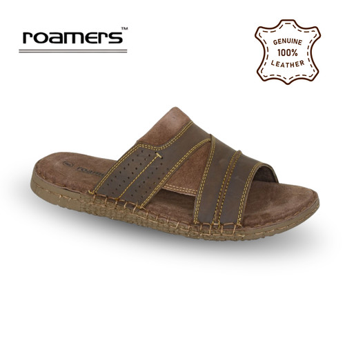 Herren leder pantoletten - herren,