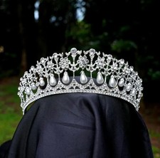 Braut Diadem aus 14K Weißgold