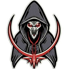 Rücken Aufnäher Sensenmann