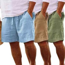Herren Baumwolle Leinen Shorts