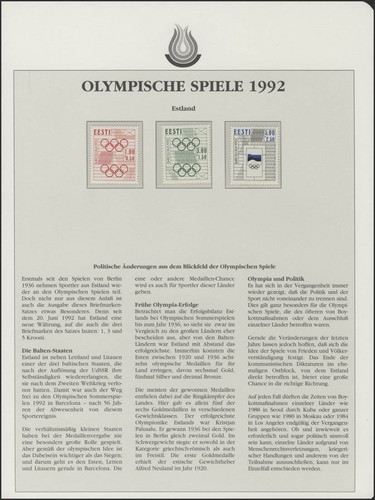 Estland 1992 olympische - estland,