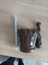 Mörser Mit Stößel Holz Alt