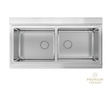 SMEG Edelstahl Doppelspüle