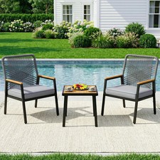 Gartenmöbel 3-tlg Rattan