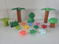 Lego Duplo Palme Bäume Büsche Blumen Gras Set