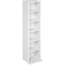 Standregal Medienregal mit 6 Fächern 90x21x20cm CD Ständer weiß B-Ware