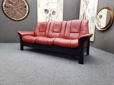 Neuwertiges Dreisitzer Buckingham Ledersofa von Stressless, 2000er