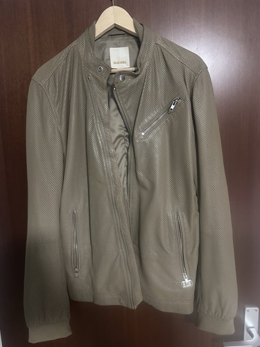 Diesel lederjacke perforiert - diesel,