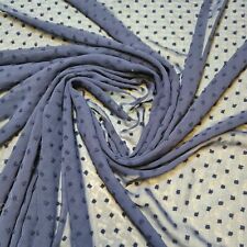 Marineblau Dobby Chiffon Krepp