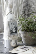 Deko Flasche Vintage Shabby
