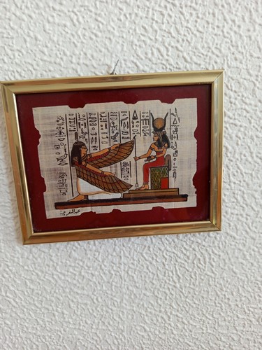 Gerahmte papyrus bilder - 4x, papyrus-bilder