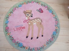 Prinzessin Lillifee Kinderteppich, rund, Reh Rieke