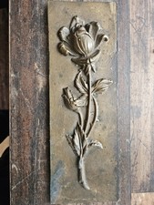 Bronze Wandbild Mit Rosenmotiv