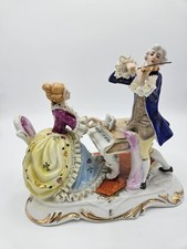 Porzellan Figur Musik Paar Rokoko Style