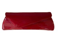 Clutch /Tasche Echtes Lackleder rot Sonderanfertigung Unikat