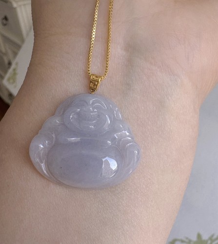 Icy light lavendel buddha - light, jade