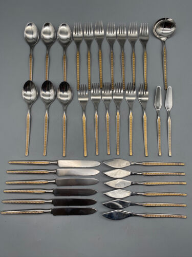 Kleeblatt besteck silber gold - besteck,