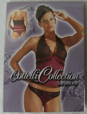 COTTELLI COLLECTION TOP & RIO TANGA SET  --  GR. XL  --  ROT / SCHWARZ