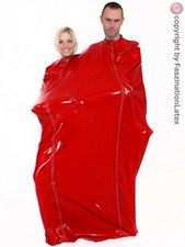 Latex Schlafsack Doppelschlafsack für ZWEI - "TRÄUMEN in LATEX" - in ROT