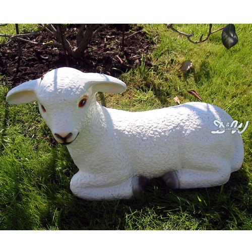 Schaf liegend weiß deko - schaf,