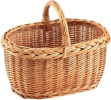 Einkaufskorb Allzweckkorb Tragekorb Bügelkorb Flechtkorb gekochte Weide Größe 1