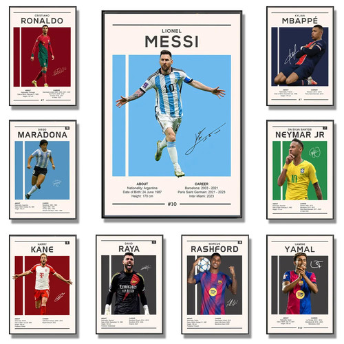 Fußball poster wandbild messi - fußball,