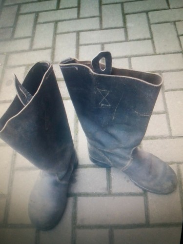 Originale alte lederstiefel - alte,