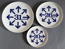 3 Porzellan Teller/Platten - Arzberg - Werbeaufdruck Geschirrspüler Siemens Lady