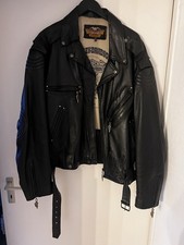 Harley Davidson Lederjacke Schwarz XXL Motorradjacke Bikerjacke Oldschool Top !!