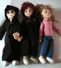 Harry Potter, Ron, Hermine Plüsch - etwa 30 cm - Mattel Vintage 1 Mantel fehlt