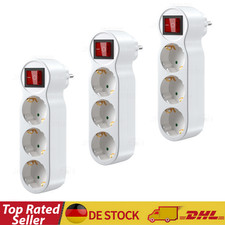 3Stk Mehrfachsteckdose Steckdosenleiste Mehrfachstecker 3 fach Steckdose DHL