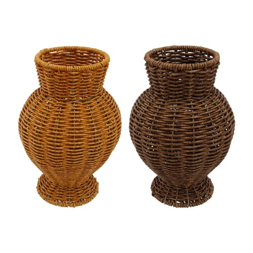 Handcrafted rattan vases - handcrafted,