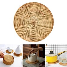 Rattan Tischset, Handgeflochtener Rattan Untersetzer, Getränketasse, Tischset,