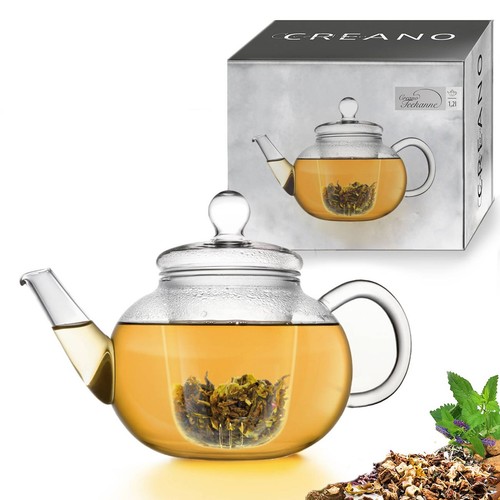 Creano teekanne aus glas - teekanne,