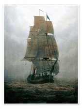 Poster segelschiff nebel - poster,