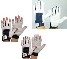 Lederhandschuhe mit Finger & fingerlos, Echt Leder Handschuhe Biker Segeln Sport