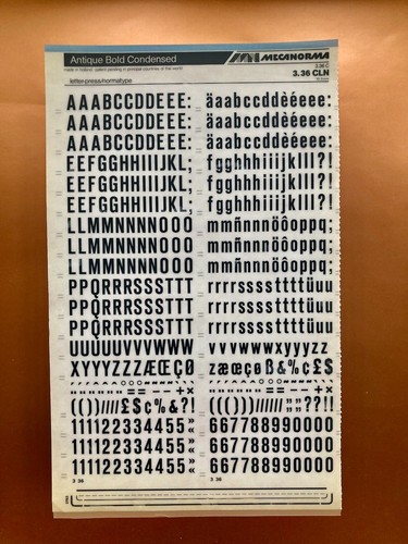 Mecanorma wie letraset - mecanorma,