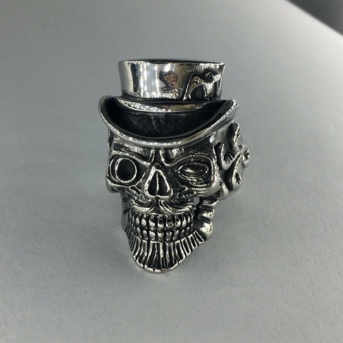 Totenkopf biker ring edelstahl - biker,